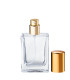 Parfümglasflasche Mindy 30 ml – Glas-Flakon mit Zerstäuber in Gold