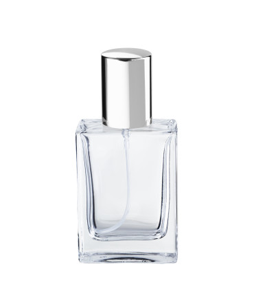 Parfümglasflasche 30 ml MINDY klar mit silbernem Zerstäuber - Leer Set
