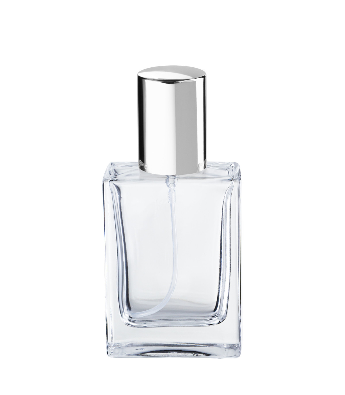 Parfümglasflasche 30 ml MINDY klar mit silbernem Zerstäuber - Leer Set