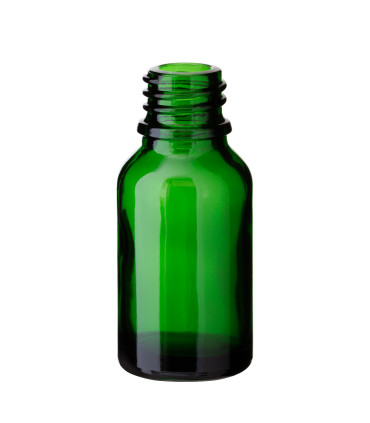 Glasflasche 15 ml grün, DIN18 – Für Öle & Tinkturen - Zum Befüllen