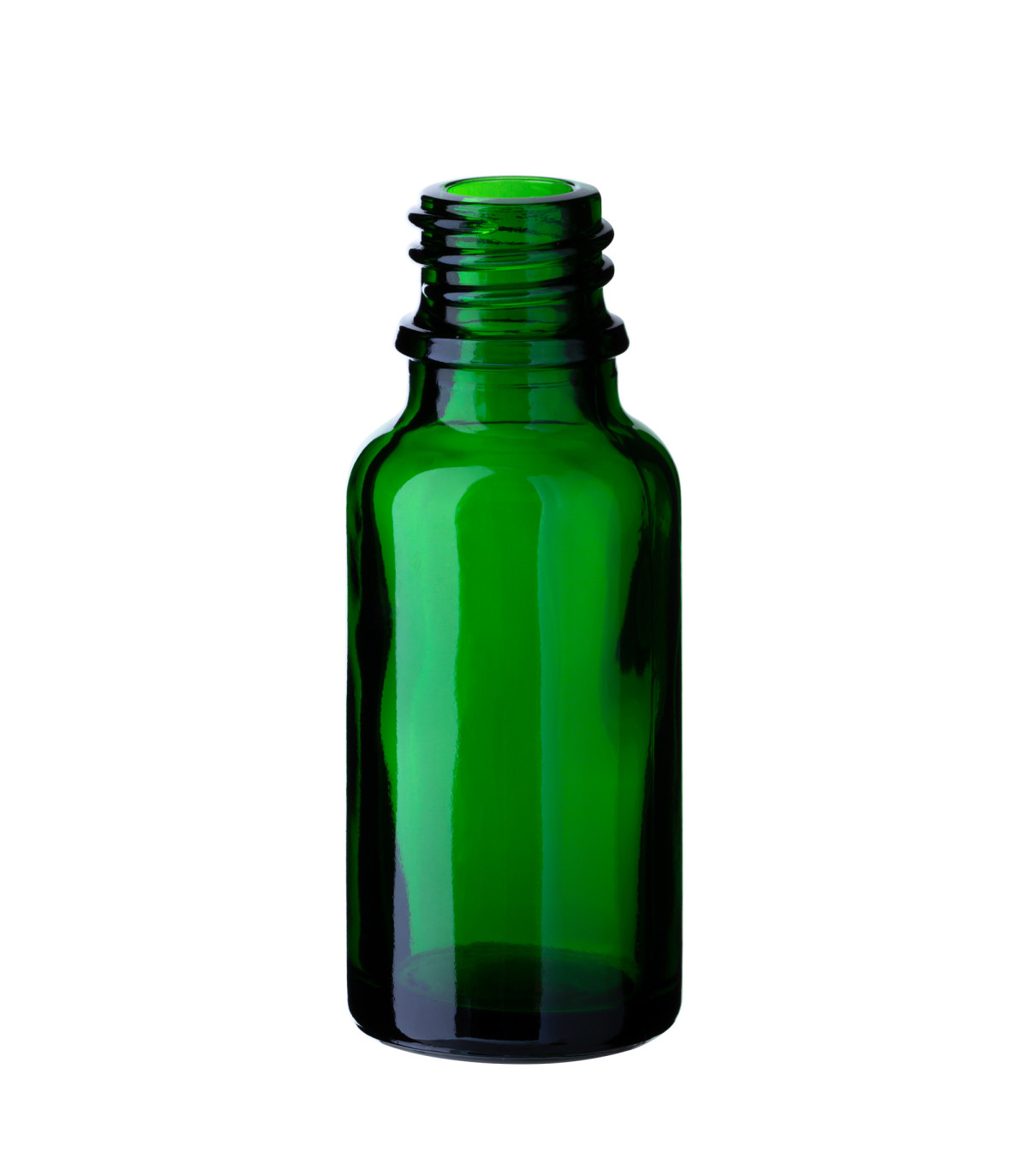 Grünglasflasche 20 ml, DIN18 – Ideal für Öle & Kosmetik - zum Befüllen