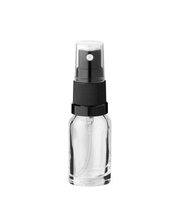 Glasflasche 10 ml mit schwarzem Zerstäuber für Kosmetikprodukte