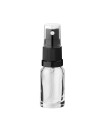Glasflasche 10 ml klar mit schwarzem Zerstäuber