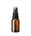 Glasflasche 15 ml braun mit schwarzem Zerstäuber