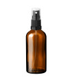 Glasflasche 100 ml braun mit schwarzem Zerstäuber
