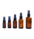 Braune Glasflasche 100 ml mit schwarzem Zerstäuber - Leer 18/415