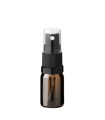 Glasflasche 5 ml braun mit schwarzem Zerstäuber