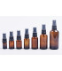 Braune Glasflasche 5 ml mit schwarzem Zerstäuber - Leer DIN 18 mm