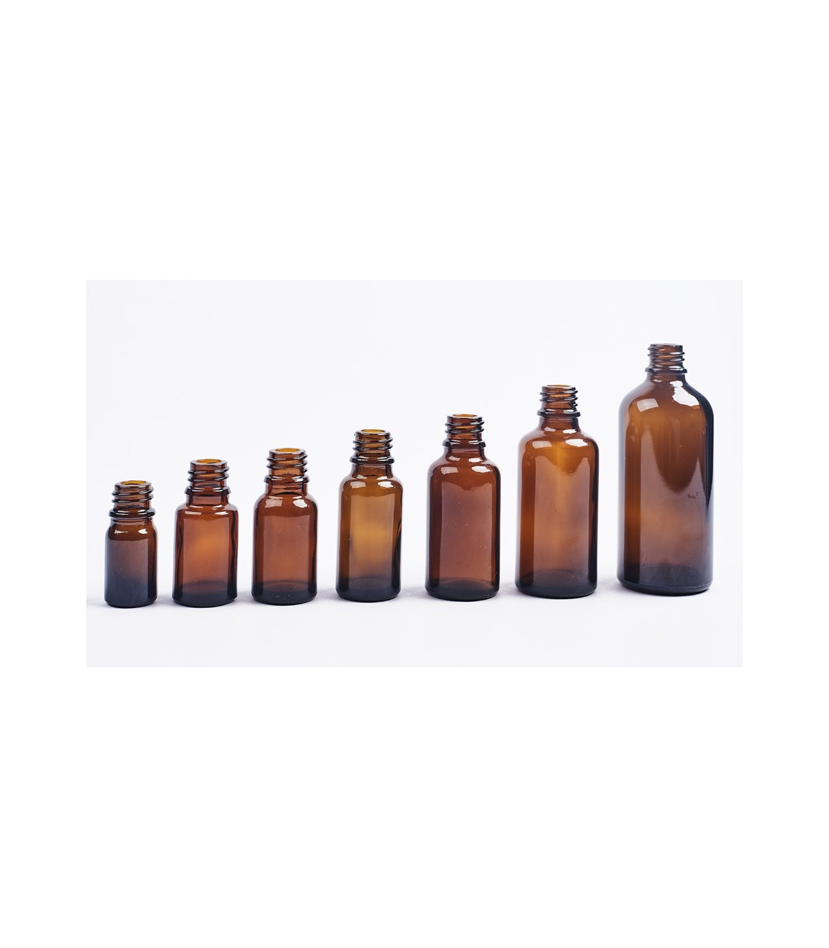 Braune Glasflasche 5 ml mit schwarzem Zerstäuber - Leer DIN 18 mm