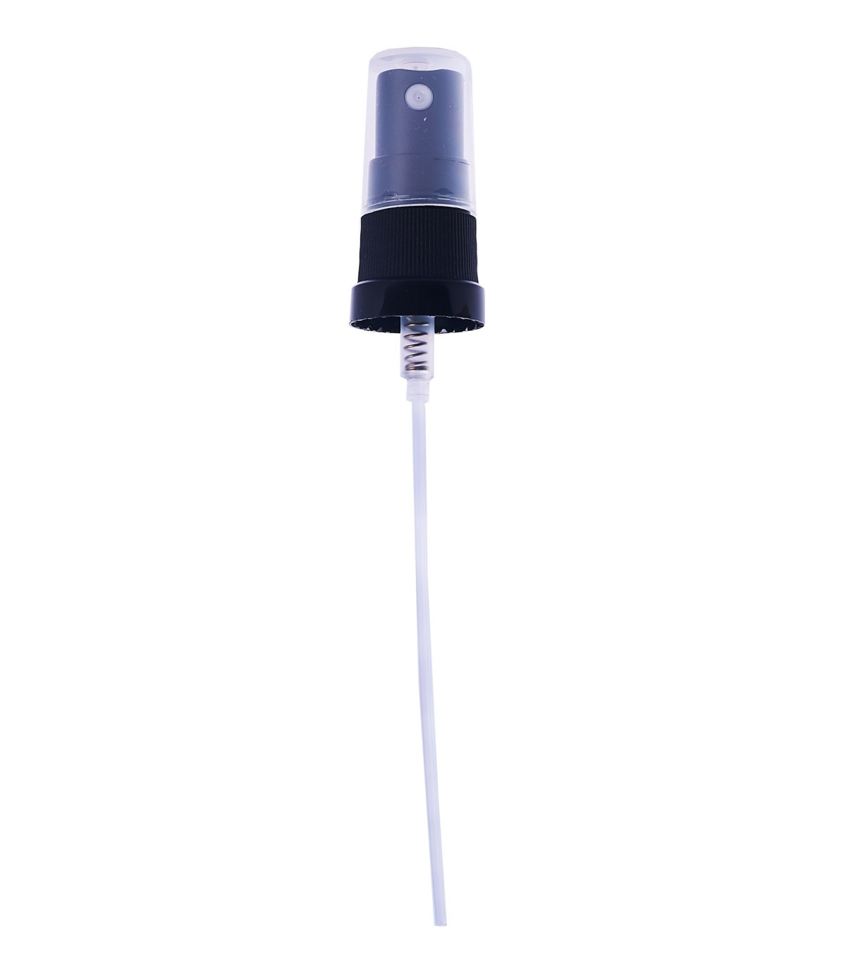 Braune Glasflasche 5 ml mit schwarzem Zerstäuber - Leer DIN 18 mm