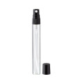 Klare Glasflasche 10 ml mit schwarzem Schraub-Zerstäuber & Kappe