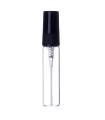 Glasfläschchen 5 ml klar mit schwarzem Schraub-Zerstäuber und Kappe [2]