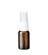 Braune Glasflasche 10 ml mit weißem Zerstäuber – edle Verpackung für Kosmetik
