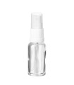 Glasflasche 20 ml klar mit weißem Zerstäuber