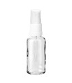 Glasflasche 50 ml klar mit weißem Zerstäuber
