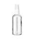 Glasflasche 100 ml klar mit weißem Zerstäuber