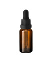 Glasflasche 20 ml braun mit schwarzer Pipette
