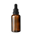 Glasflasche 50 ml braun mit schwarzer Pipette