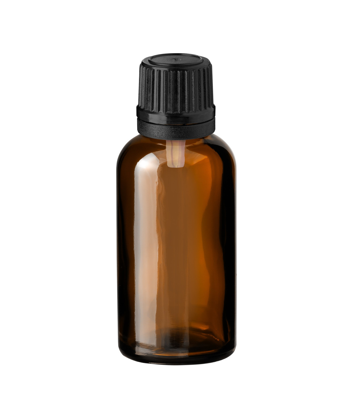 Braune Glasflasche 30 ml mit schwarzem Tropfer – nachhaltige Verpackungslösung für Öle