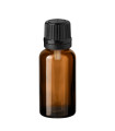 Glasflasche 20 ml braun mit schwarzem Tropfer