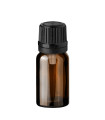 Glasflasche 10 ml braun mit schwarzem Tropfer