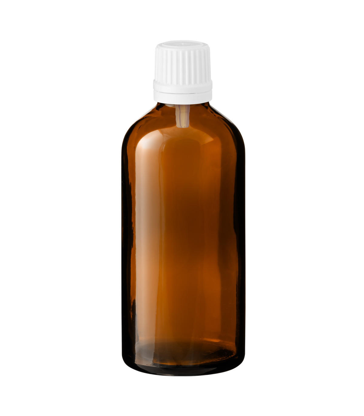 Braune Glasflasche 100 ml mit weißem Tropfer – Pipettenflasche für Kosmetik