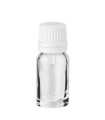 Glasflasche 10 ml klar mit weißem Tropfer