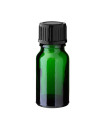 Glasflasche 10 ml grün mit schwarzem Schraubverschluss