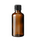 Glasflasche 50 ml braun mit schwarzem Schraubverschluss