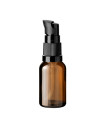 Glasflasche 15 ml braun mit schwarzer Pumpe [2]