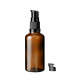 Glasflasche 50 ml braun mit schwarzer Pumpe [2]