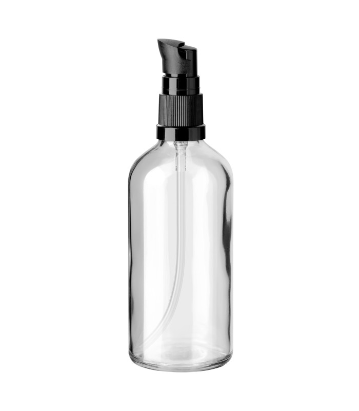 Klarglasflasche 100 ml mit Pumpe | Beauty Verpackung