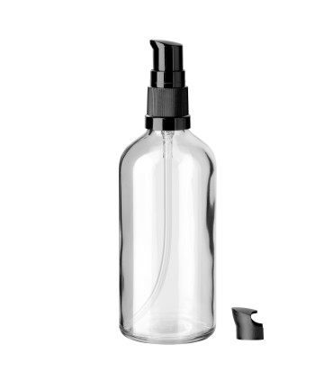 Klarglasflasche 100 ml mit Pumpe | Beauty Verpackung
