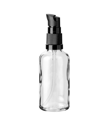 Glasflasche 50 ml klar mit schwarzer Pumpe [2]