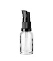 Glasflasche 15 ml klar mit schwarzer Pumpe [2]