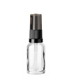 Klare Glasflasche 15 ml mit schwarzer Pumpe [1]