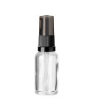 Glasflasche 20 ml klar mit schwarzer Pumpe [1]