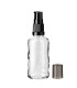 Glasflasche 50 ml klar mit schwarzer Pumpe [1]