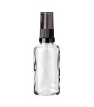 Glasflasche 50 ml klar mit schwarzer Pumpe [1]