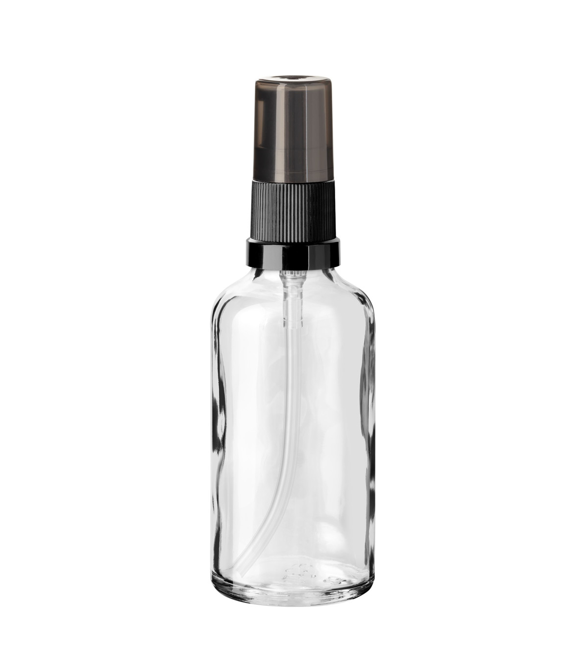 Glasflasche 50 ml klar mit schwarzer Pumpe [1]