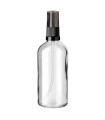 Glasflasche 100 ml klar mit schwarzer Pumpe [1]