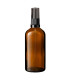 Glasflasche 100 ml braun mit schwarzer Pumpe [1]