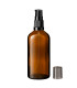 Glasflasche 100 ml braun mit schwarzer Pumpe [1]