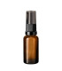 Glasflasche 20 ml braun mit schwarzer Pumpe [1]