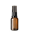 Glasflasche 15 ml braun mit schwarzer Pumpe [1]