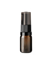 Glasflasche 5 ml braun mit schwarzer Pumpe [1]