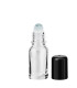 Glasflasche 10 ml klar Roll-on mit schwarzem Schraubverschluss