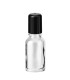 Glasflasche 15 ml klar Roll-on mit schwarzem Schraubverschluss