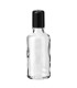 Glasflasche 50 ml klar Roll-on mit schwarzem Schraubverschluss