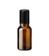Glasflasche 15 ml braun Roll-on mit schwarzem Schraubverschluss